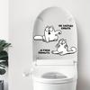 Simple Black and White Wall Sticker Toilet Bathroom Decoration Self-adhesive Waterproof PVC Toilet Sticker