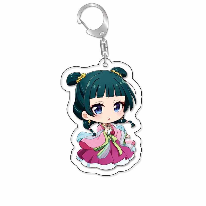 Anime Deníky lékárnice Kočka Renshi Jade List Lihua Konkubína Periferie Akrylový Klíčenka Taška Klíčenka Přívěsek 5,5 cm Dárky