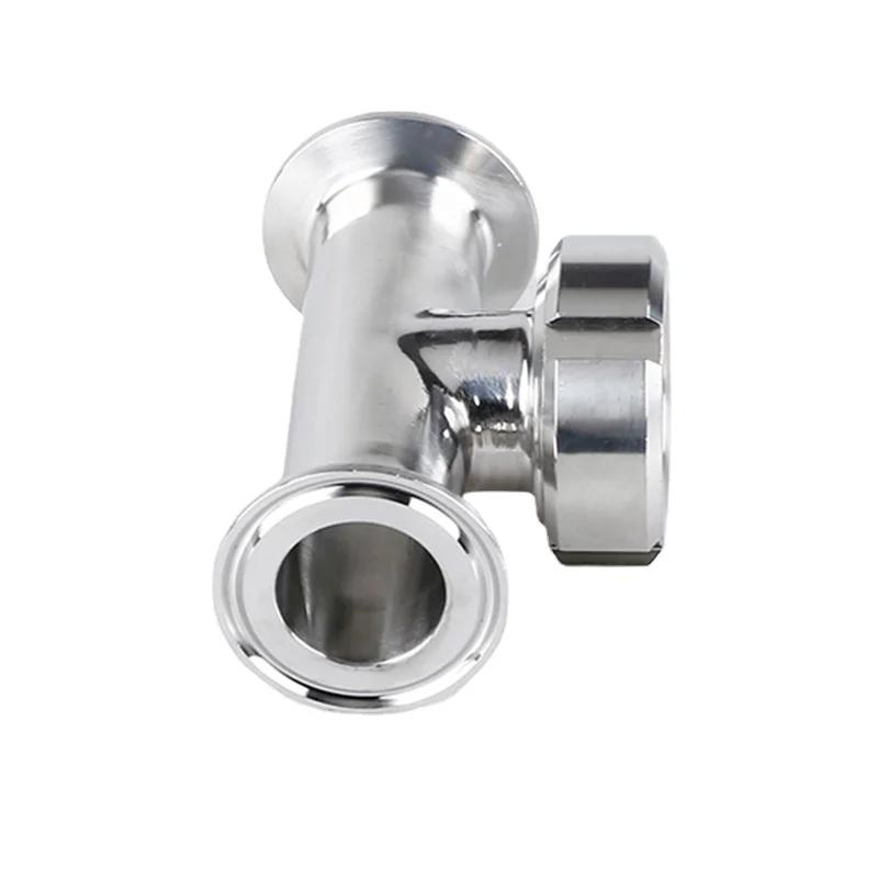 76 89 102 108mm Pipe OD 3" 3.5" 4" Tri Clamp Tee 3 Ways SUS 304  Stainless Steel Sanitary Union Sight Glass Homebrew