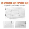 Pastry Display Case, 2-Tier Commercial Countertop Bakery Display Case, Acrylic Display Box with Rear Door Access & Removable Shelves, Keep Fresh for