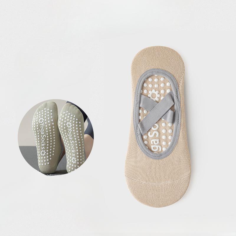 

Женские весенне-летние носки для фитнеса в помещении, балета, пилатеса, йоги, спортивные, нескользящие 1 pair абрикосовый