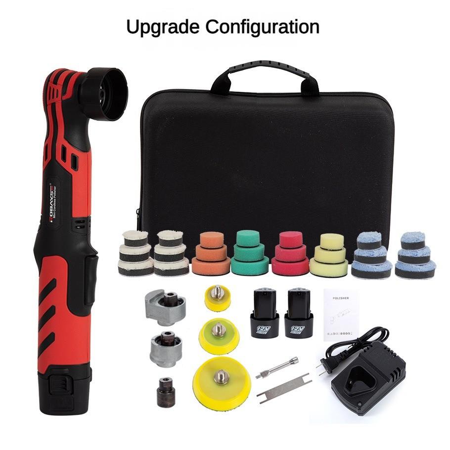 12V Mini Wireless 6-speed Speed Regulation Car Beauty Tool Electric Polishing Machine Multifunctional Handheld Waxing Machine