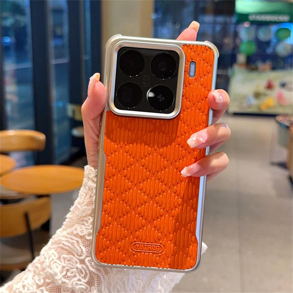 YUTRNG For Xiaomi 15 Pro Case Wave Texture PU Leather+PC Magnetic Phone Cover