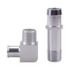 2PCS Heater Hose Aluminum Fitting 3/4 "Water Pump 5/8" 90 deg. Intake  For Chevy V8 Engines