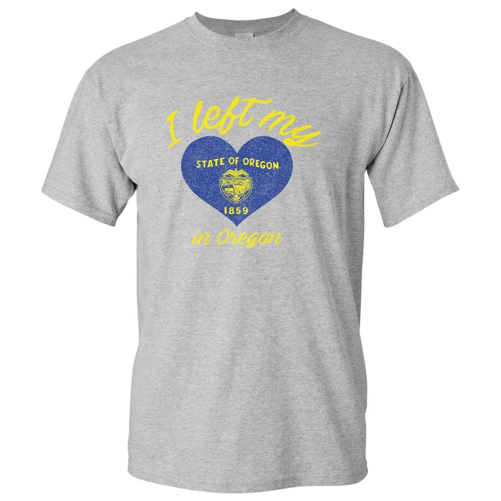 I Left My Heart In Oregon - Hometown Pride T-Shirt - Sport Grey S