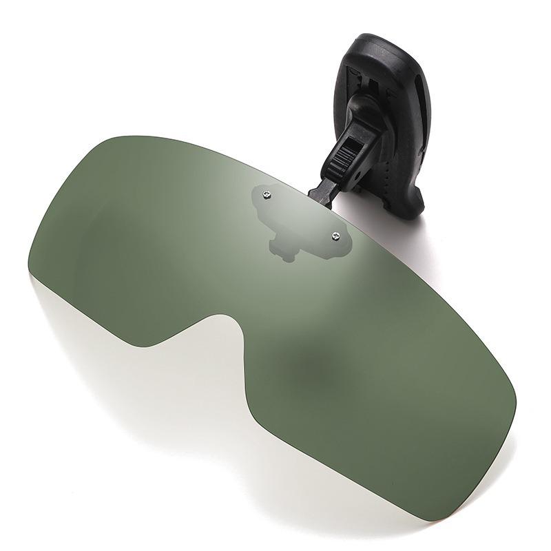 Non-Polarized Clip On Sunglasses for Men Night Vision Polarized Hat Visors Clips Hat Clip On Adjustable Eyeglasses Men's Fishing Cycling Golf Eyewear