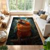 Tropical Parrots And Flowers Non-Slip Home Carpet Design for Office Decor Living Room Bedroom Gift