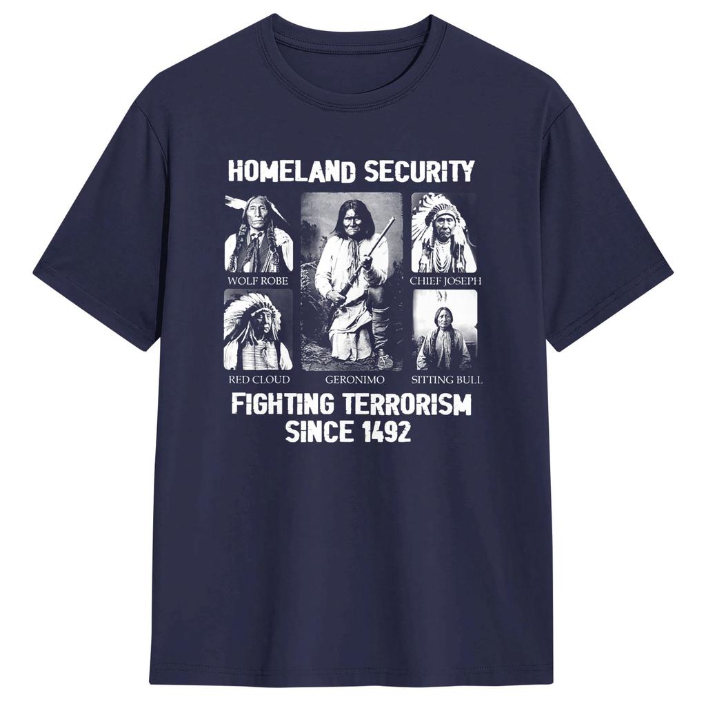 Summer Homeland Security Fighting Terrorism Novelty T Shirts  Cotton Tee Shirt for Unisex Aesthetic Short Sleeve Tops