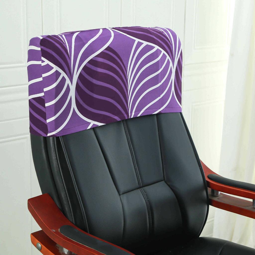 Elastic Boss Chair Headpillow Case Office Chair Cover Swivel Chair Headpillow Case Computer Chair Headpillow Seat Dustproof Head Cover