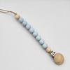 Lightweight Pacifier Clip Silicone Wood Soother Holder Baby Teething Chain  StrollerMinimalist