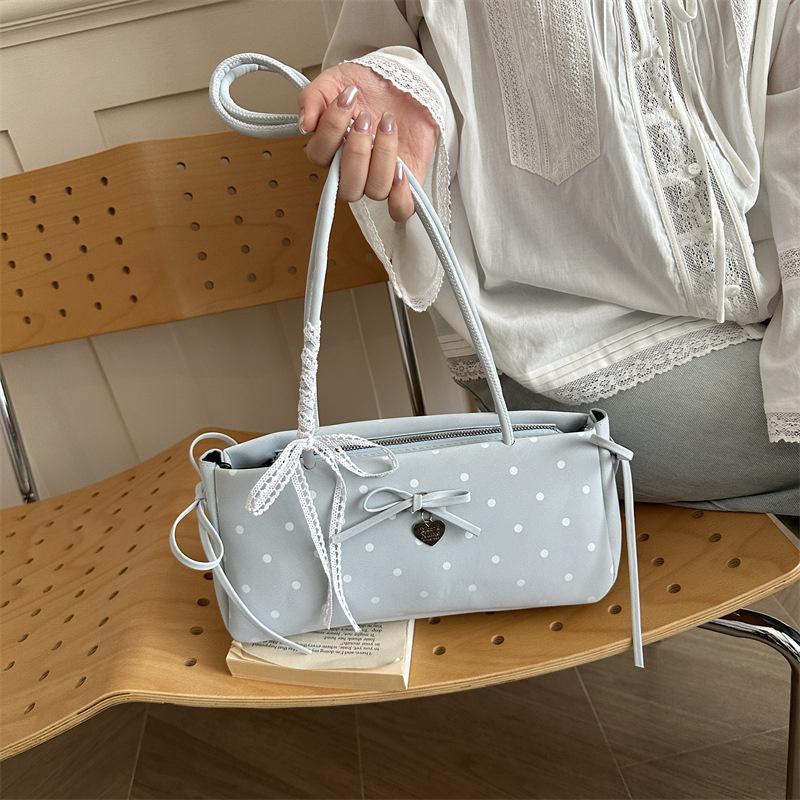 City Chic French Shoulder Bag Women's Fashion Butterfly Knot Underarm Bag Versatile Minimalist Style Handbag