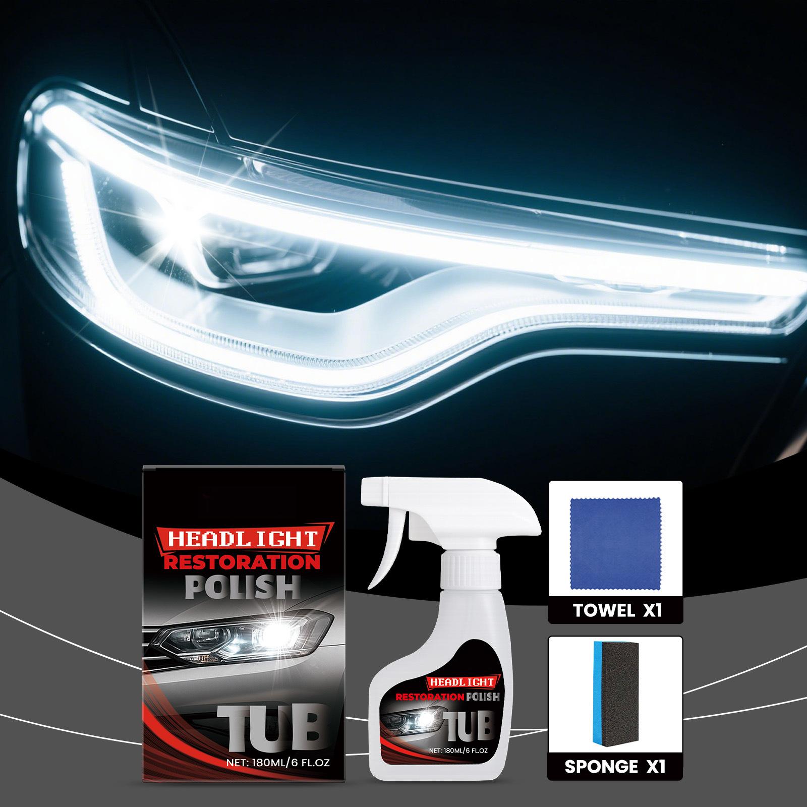 

Car Headlight Maintenance Kit, Cleaning, Care, Brightening, And Light Transmission Restoration Of Headlight Surfaces. 180ml One Size
