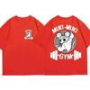 Maglietta Ninja Muscolosa Divertente Unisex Top Grafico Cartoon Muki Muki Palestra Oversize Fitness Streetwear