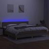 Maison Exclusive - Sommier à lattes de lit et matelas et LED Taupe 200x200cm Tissu