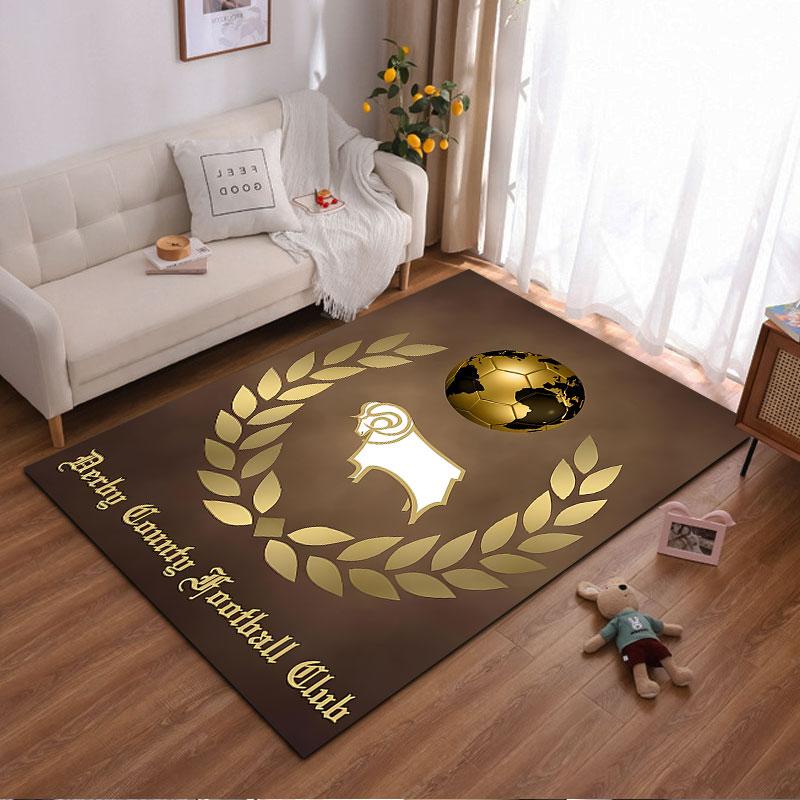 Derby County FC Logo Carpet Suitable As a Non-slip Mat for the Living Room or Bedroom Sofa
