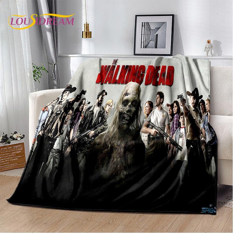 The Walking Dead Horror Soft Plush Blanket,Flannel Blanket Throw Blanket for Living Room Bedroom Bed Sofa Picnic Cover Bettdecke