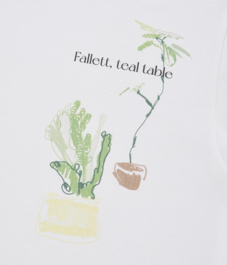 FALLETT [Fallett X Teal Table] Growing Plant Short Sleeve T-Shirt White