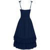 European & American Plus Size Steampunk Gothic Victorian Ruffled Sleeveless Women's Dress