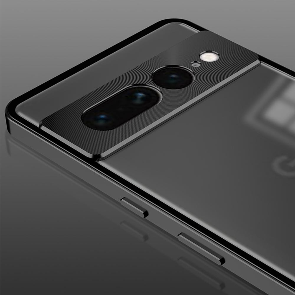 For Google Pixel 7 5G Case Aluminium Alloy Frame Matte PC Cover with Pop-Up Snap Lock