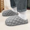 Fashion Men's Winter Shoes Round Toe Slip-on Casual Cotton Slippers Waterproof Comfortable All-match Plus Velvet Model Outdoor Keep Warm