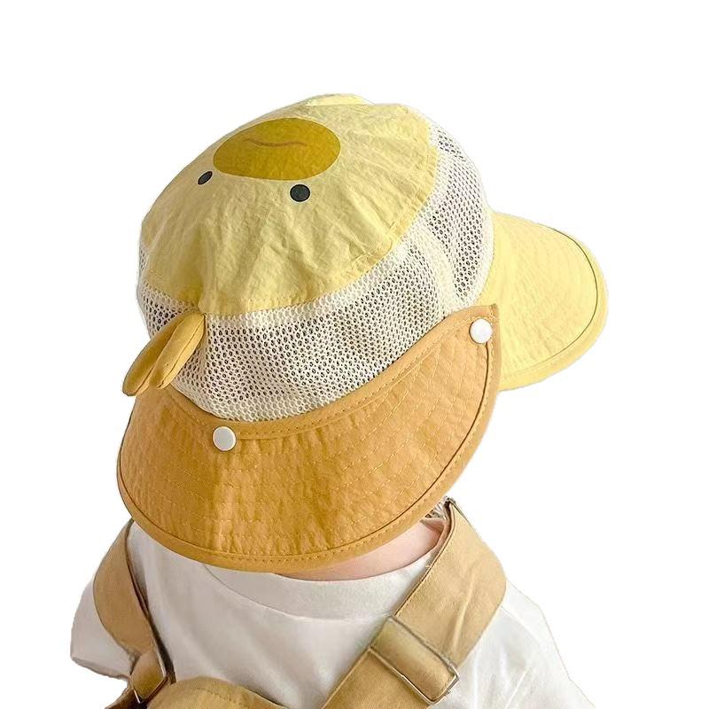Children's Breathable Quick-Dry Summer Bucket Hat with Detachable Shawl