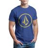 Men's Simple Gold Logo T Shirts  Cotton Clothes Funny Short Sleeve Crewneck Tee Shirt New Arrival T-Shirts