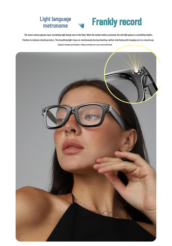 800W HD AI Smart Glasses with Camera, Translation, Video Recording, and WIFI