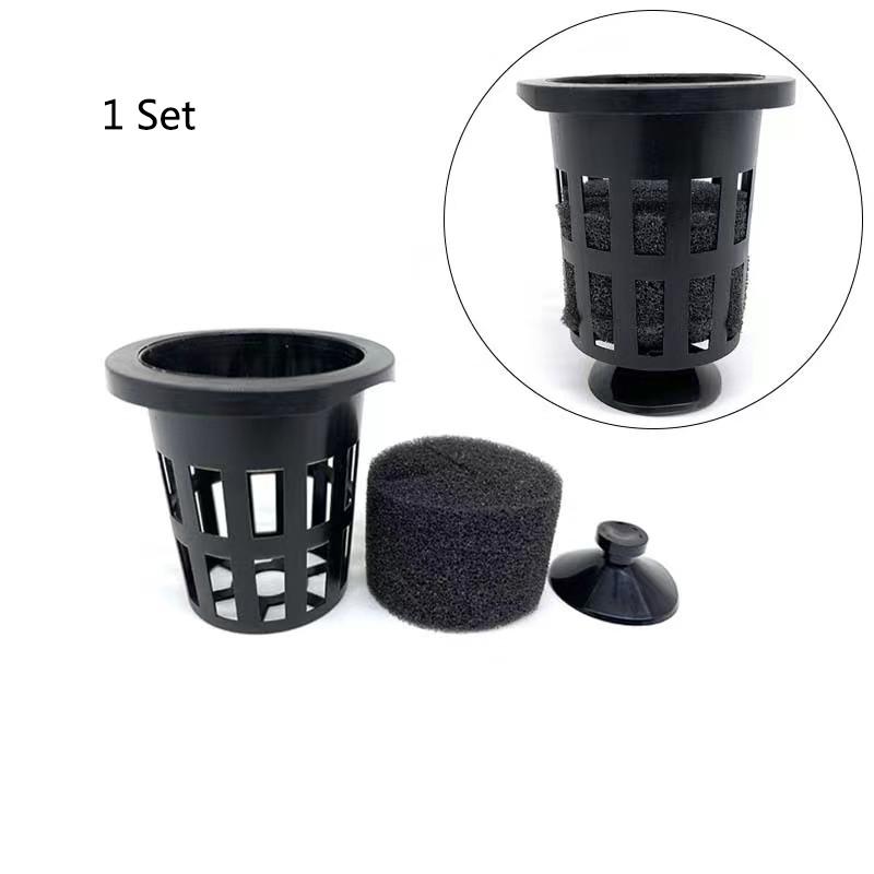 10pcs Aquarium decoration Hanging fish tank Mini Plastic Pot Polka Water potted planting cylinder cup aquarium accessories Black