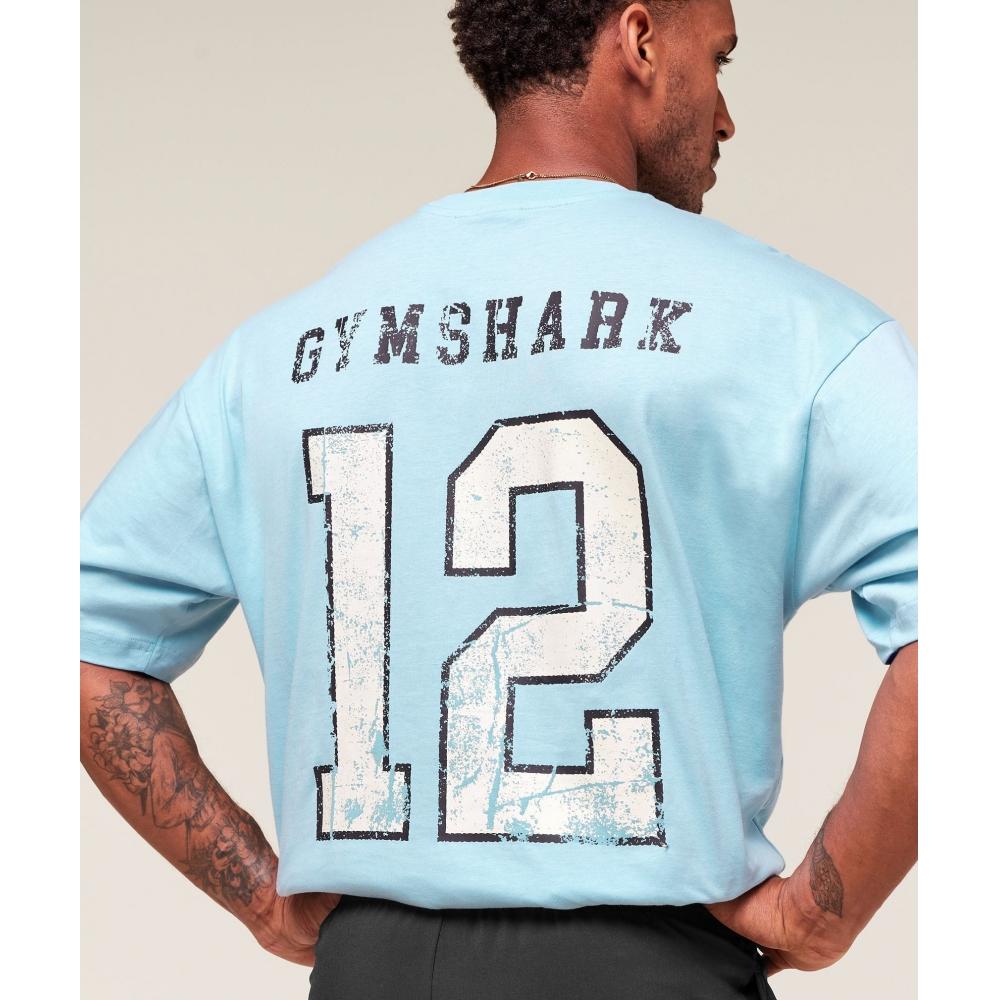 Gymshark Campus T shirT aThleTic lighT Blue A4b2j Udr6