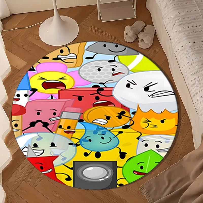 Colorful Dream Island Collage Round Rug for Livingroom,Bedroom, Palyroom, Chair Rug, Area rug, Circle Carpet, Large Size Fan Christmas gift