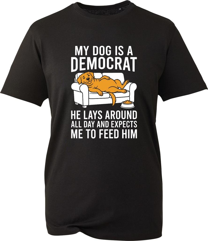 Funny Conservative Republican Political Humor T-Shirt Mens Black Dog Graphic Tee