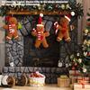 3 Pieces of 1Pc New Christmas Decoration Gingerbread Man Figurine Small Hanging Ornaments Christmas Tree Accessories Hanging Ornaments 3-Piece Set