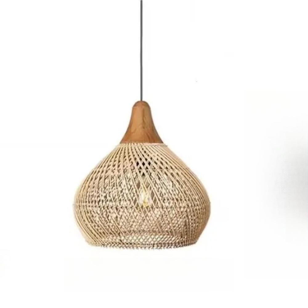 

40-60СМ Винтажные Бамбуковые Подвесные Светильники Бохо Китайская Подвесная Лампа для E27 Домашнее Украшение Светильник Офис Спальня Ресторан 40CM&No bulb белый