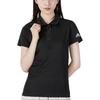 Adidas Polo Shirts Women's Black Polo Collar Moderate Straight Fit