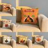 Thanksgiving Cute Turkey Cushion Cover Soft Reversible  Durable Pillow Cover  MultiScene Use for Home  Car Daily Comfort
