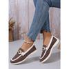 Women's Large Size Single Shoes New Shallow Chain One Foot Pedal Casual Flat Casual Shoes