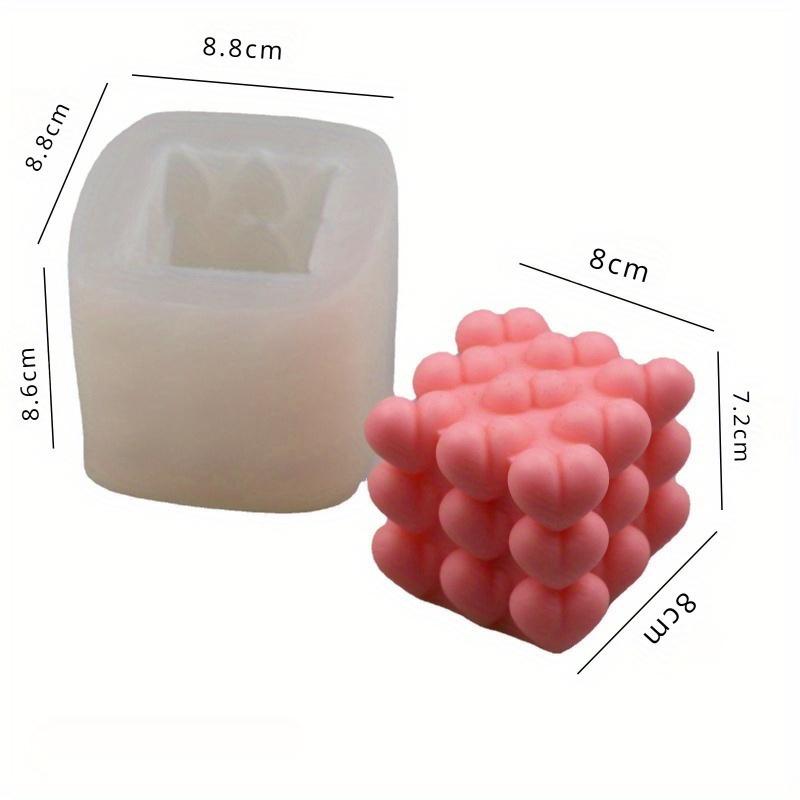 Molde de Silicone para Vela Bola Mágica Amor DIY Coração Pirâmide Colmeia Fabricação de Velas Chocolate Sabão Resina Molde Presentes Artesanato Decoração de Casa