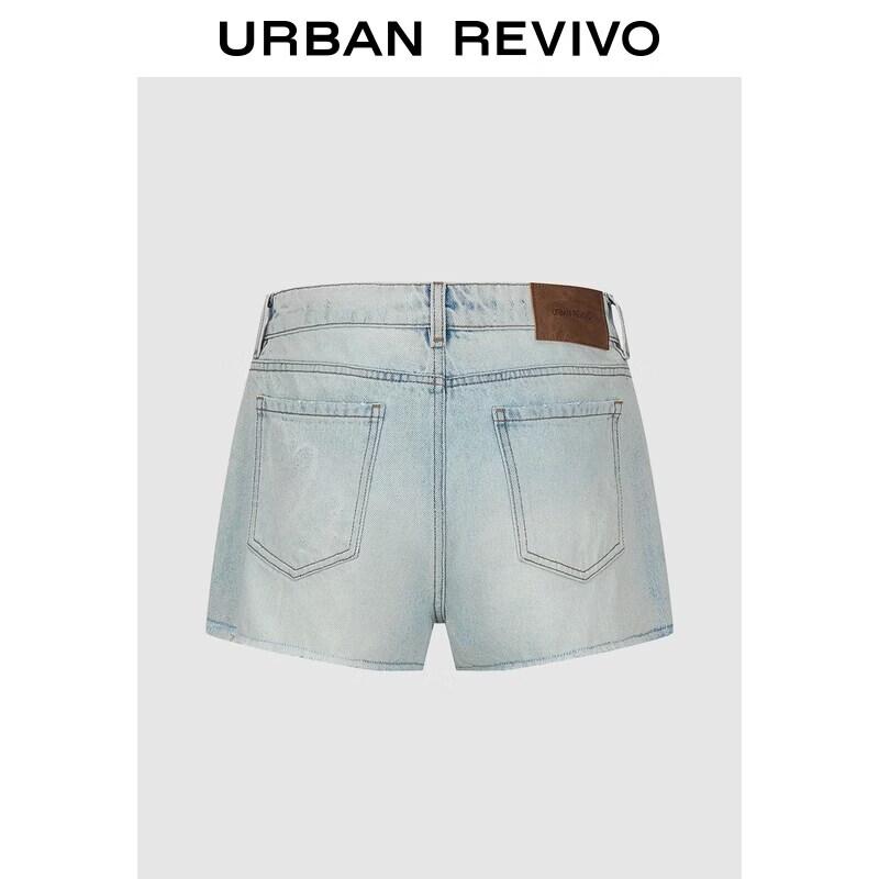 UR2026 Women s Frayed Heart Denim Shorts 25