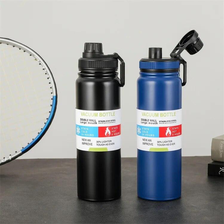 Tazza Termica da Esterno in Acciaio Inossidabile da 600/800/1000ML, Pentola Spaziale di Grande Capacità, Tazza da Acqua Portatile per Sport, Viaggio, Auto, Bollitore