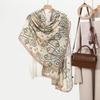 Women S Vintage Paisley Print Scarf Korean Style Oversized Shawl Summer Sun Protection