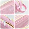 Multifunctionnal Pen Case Large Capacity Clear Pencil Case Two Large Compartment, Travel Stationeries Bag for Student