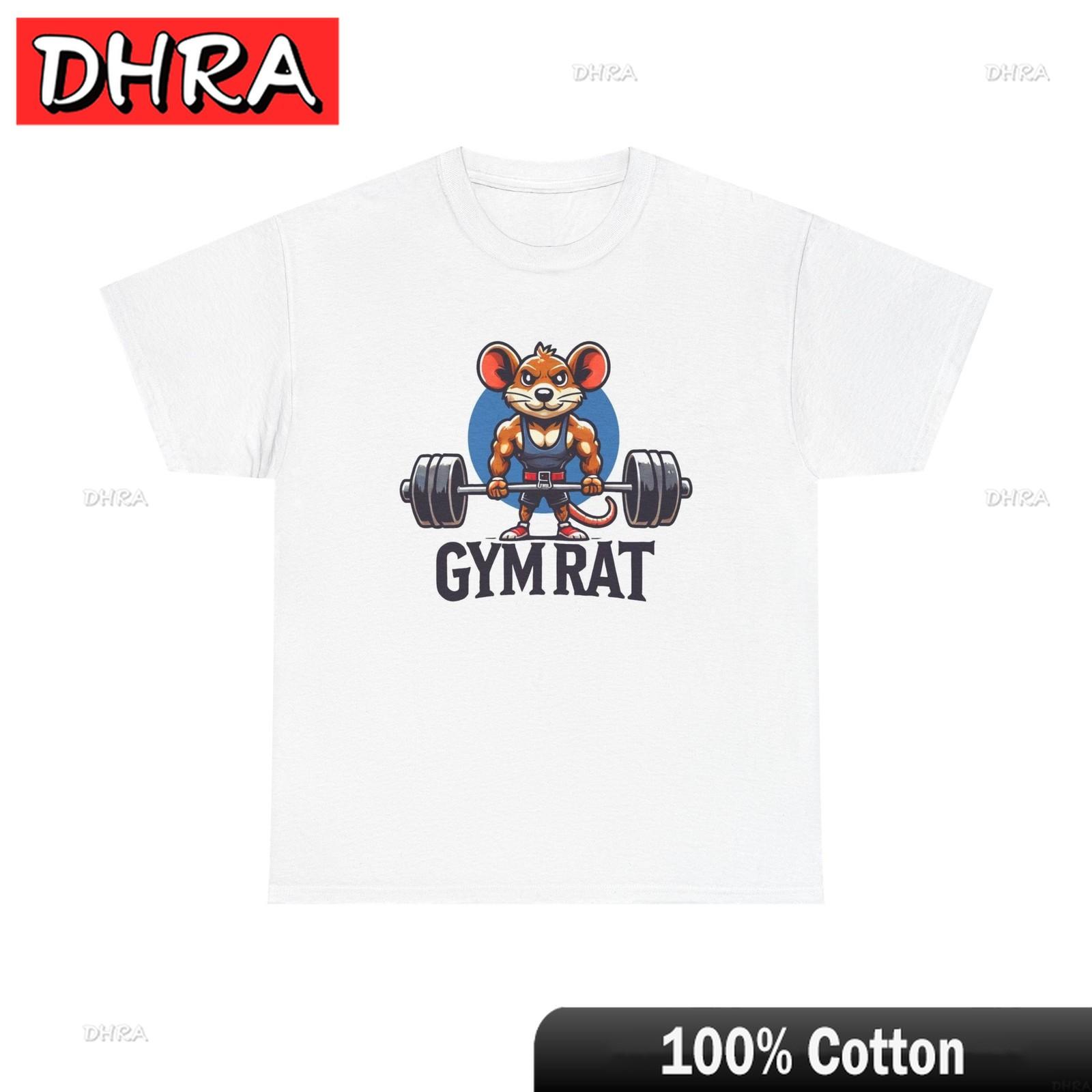 GYM Rat Graphic TShirt Brand New Cotton Tee Soft Tees Cool Hipster Artistic Tshirts Unisex Holiday Look Cotton T Shirts TShirt S