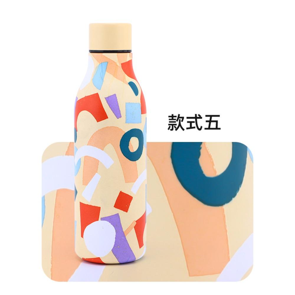 550ml Wasserflasche 304 Edelstahl Vakuumisoliert Thermoskanne Gummilackoberfläche Outdoor Sportflasche Mit Lanyard