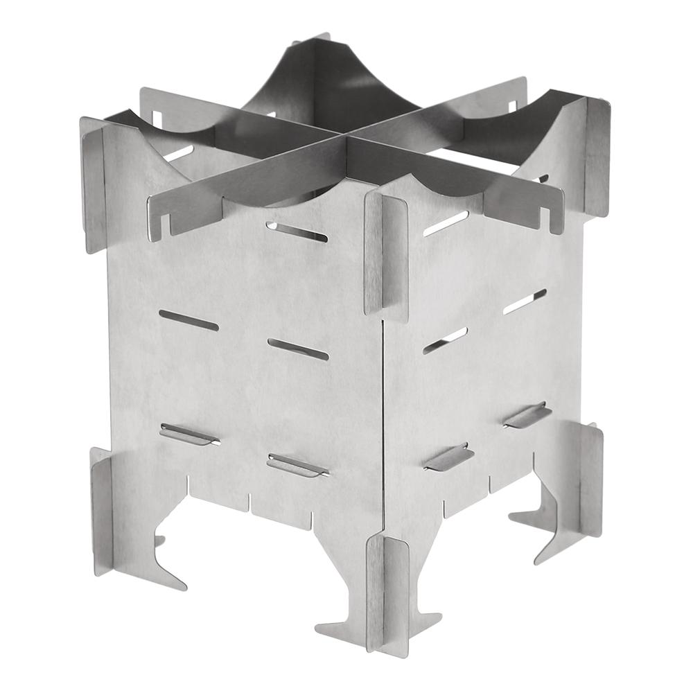 Lightweight Titanium Folding Wood Stove Outdoor Camping Stove Picnic Cooking Backpacking Furnace