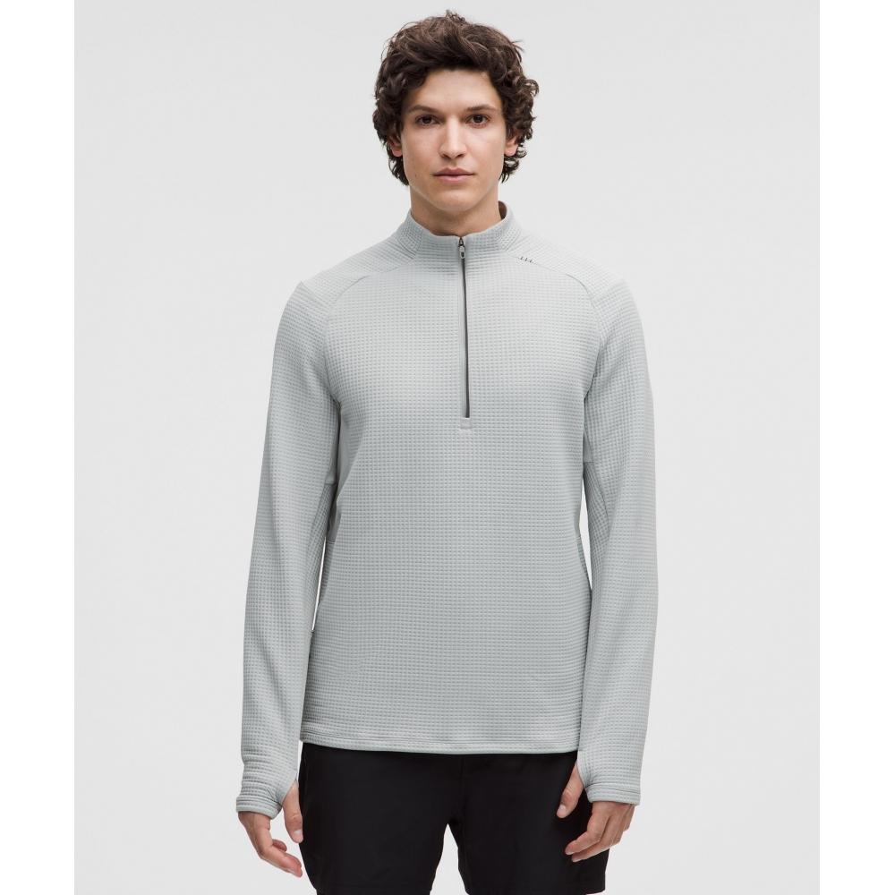 

Lululemon вафельный трикотаж полумолния серебристый Drop XXL