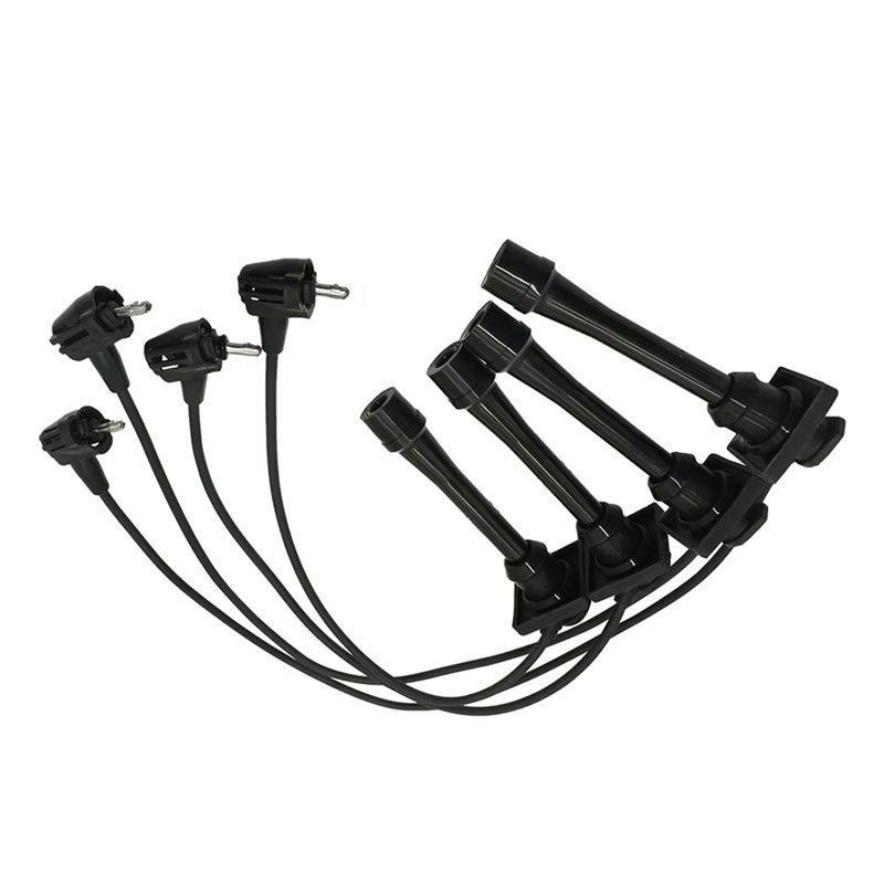 Ignition Cable Spark Plug 4X Set 90919-22327 9091922327 For Toyota Corolla 1.6L 1.8L 1993- 1997