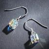 Ensemble Collier et Boucles d'Oreilles Cristal Géométrique Couleur Aurore Pour la Mode Féminine