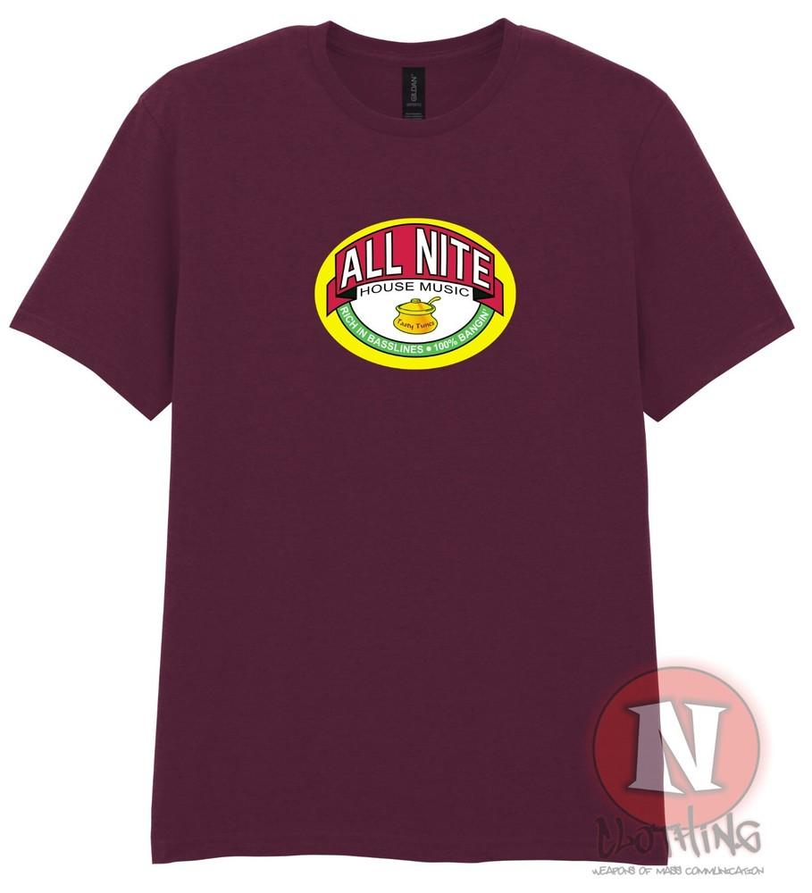 All Nite House Music TShirt Rave Electronica Music Edm Mar Mite Parody S