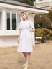Koes Cotton Pleated Dress_White