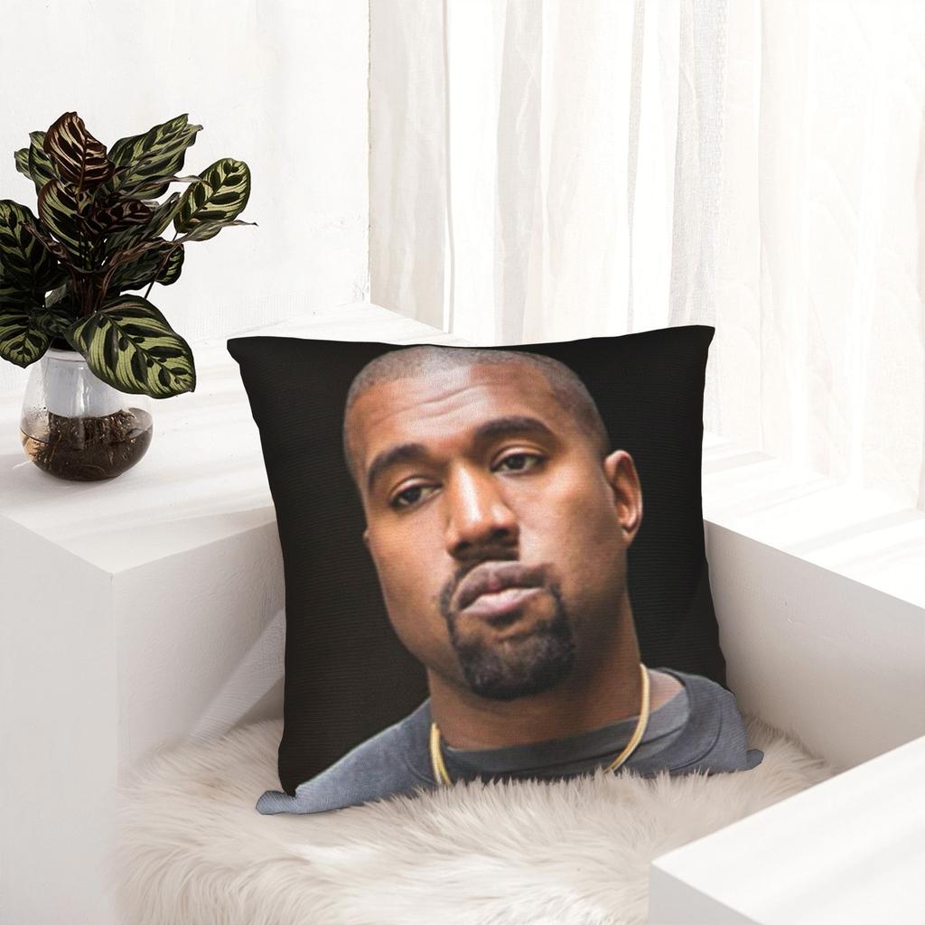 Kanye West Meme Poszewka na poduszkę Poliester Pokrowiec na poduszkę Dekoracje Poszewka na poduszkę Dom Kwadratowa 40*40 cm